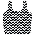 Black & White Zigzag Pattern Full Print Recycle Bag (XL) Back