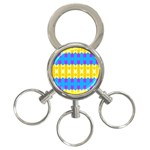 Rhombus and other shapes pattern                                          			3-Ring Key Chain Front