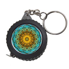 Blue Yellow Ocean Star Flower Mandala Measuring Tape by Zandiepants