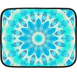 Blue Ice Goddess, Abstract Crystals Of Love Fleece Blanket (Mini) 35 x27  Blanket