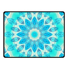 Blue Ice Goddess, Abstract Crystals Of Love Fleece Blanket (small) by DianeClancy