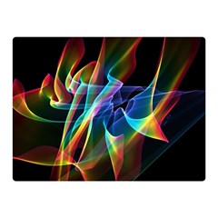 Aurora Ribbons, Abstract Rainbow Veils  Double Sided Flano Blanket (mini) 