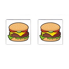 Cheeseburger Cufflinks (square) by sifis