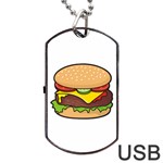 Cheeseburger Dog Tag USB Flash (Two Sides)  Front