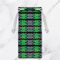 Pattern Tile Green Purple Jewelry Bags by BrightVibesDesign