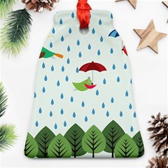 Birds In The Rain Ornament (bell)  by justynapszczolka