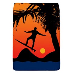 Man Surfing At Sunset Graphic Illustration Flap Covers (s)  by dflcprints