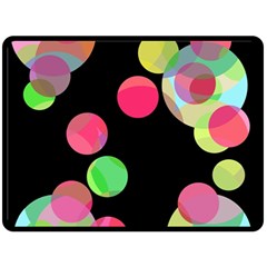 Colorful Decorative Circles Fleece Blanket (large) 