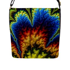 Amazing Special Fractal 25a Flap Messenger Bag (l)  by Fractalworld