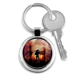 Dancing In The Night With Moon Nd Stars Key Chains (round)  by FantasyWorld7