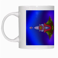 Into The Blue Fractal White Mugs by Fractalsandkaleidoscopes