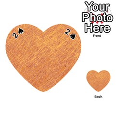 Orange Pattern Playing Cards 54 (heart) 