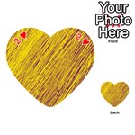 Yellow Van Gogh pattern Playing Cards 54 (Heart)  Front - Heart2