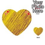 Yellow Van Gogh pattern Playing Cards 54 (Heart)  Front - Heart6