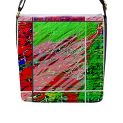 Colorful Pattern Flap Messenger Bag (l) 