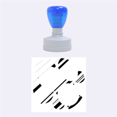 Blue Pattern Rubber Round Stamps (medium)