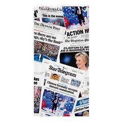 Hillary 2016 Historic Newspaper Collage Shower Curtain 36  X 72  (stall)  by blueamerica