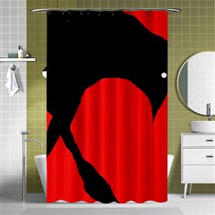 Black Raven Shower Curtain 48  X 72  (small) 