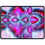 Crystal Northern Lights Palace, Abstract Ice  Fleece Blanket (Large)  80 x60  Blanket Front