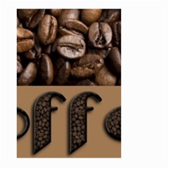 Funny Coffee Beans Brown Typography Large Garden Flag (two Sides) by yoursparklingshop