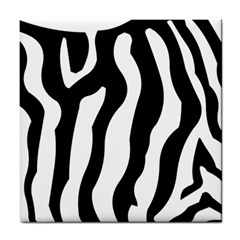 Zebra Horse Skin Pattern Black And White Tile Coasters by picsaspassion