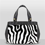 Zebra horse skin pattern black and white Office Handbags Front