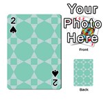 Mint color star - triangle pattern Playing Cards 54 Designs  Front - Spade2