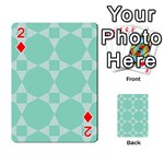 Mint color star - triangle pattern Playing Cards 54 Designs  Front - Diamond2