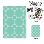 Mint color star - triangle pattern Playing Cards 54 Designs  Back