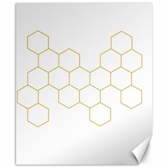 Honeycomb Pattern Graphic Design Canvas 8  X 10  by picsaspassion