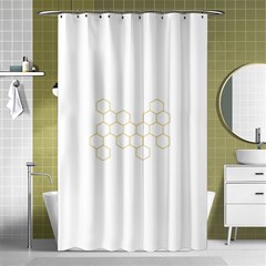 Honeycomb Pattern Graphic Design Shower Curtain 48  X 72  (small) by picsaspassion