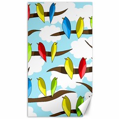 Parrots Flock Canvas 40  X 72  