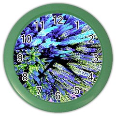 Colorful Floral Art Color Wall Clocks by yoursparklingshop