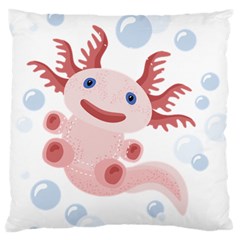 Axolotl Natural Tshirt Large Flano Cushion Case (two Sides)