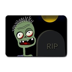 Halloween Zombie On The Cemetery Small Doormat 