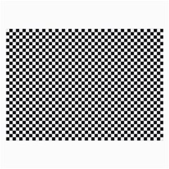 Sports Racing Chess Squares Black White Large Glasses Cloth by EDDArt