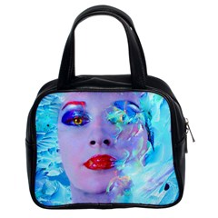 Swimming Into The Blue Classic Handbags (2 Sides) by icarusismartdesigns