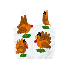 Thanksgiving Turkeys Full Print Recycle Bags (s)  by Valentinaart