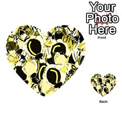 Yellow Abstract Garden Playing Cards 54 (heart) 