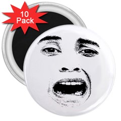 Scared Woman Expression 3  Magnets (10 Pack)  by dflcprints