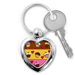 Love Cupcakes Key Chains (heart)  by Valentinaart