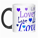 Blue and purple love pattern Morph Mugs Left