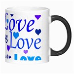 Blue and purple love pattern Morph Mugs Right