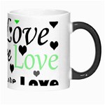 Green  Valentine s day pattern Morph Mugs Right