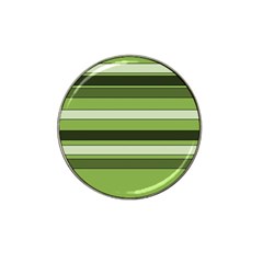 Greenery Stripes Pattern Horizontal Stripe Shades Of Spring Green Hat Clip Ball Marker (10 Pack) by yoursparklingshop