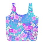 colorful pastel flowers  Full Print Recycle Bags (L)  Back