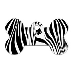 Animal Cute Pattern Art Zebra Dog Tag Bone (one Side) by Amaryn4rt