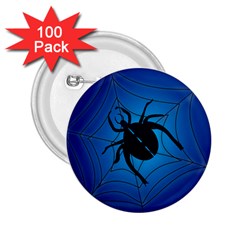 Spider On Web 2 25  Buttons (100 Pack)  by Amaryn4rt