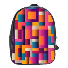 Abstract Background Geometry Blocks School Bags(large)  by Amaryn4rt