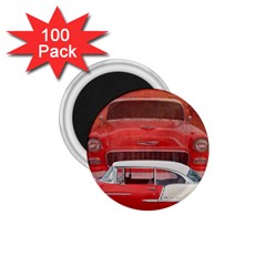 Classic Car Chevy Bel Air Dodge Red White Vintage Photography 1 75  Magnets (100 Pack)  by yoursparklingshop